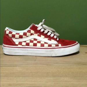 Red checkered Vans !!